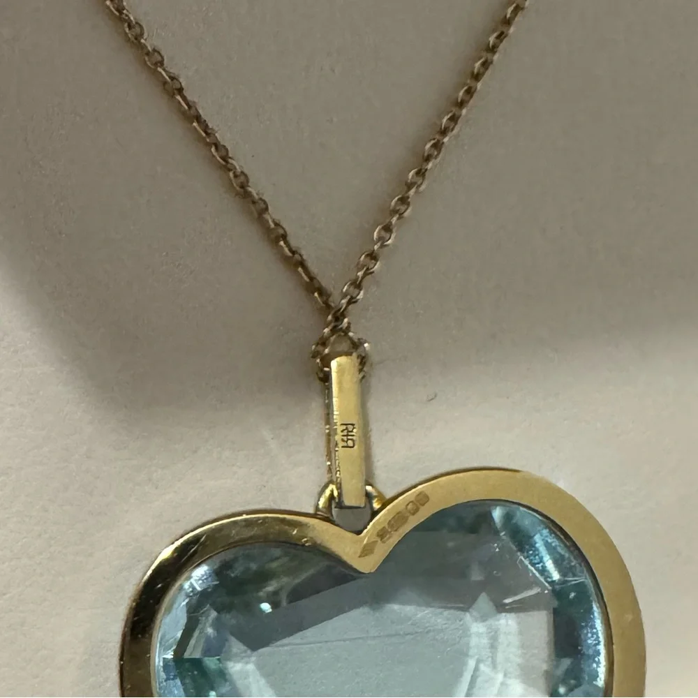 ROCK and RAW Blue Topaz Heart Talisman (Large) - Picture 7 of 9